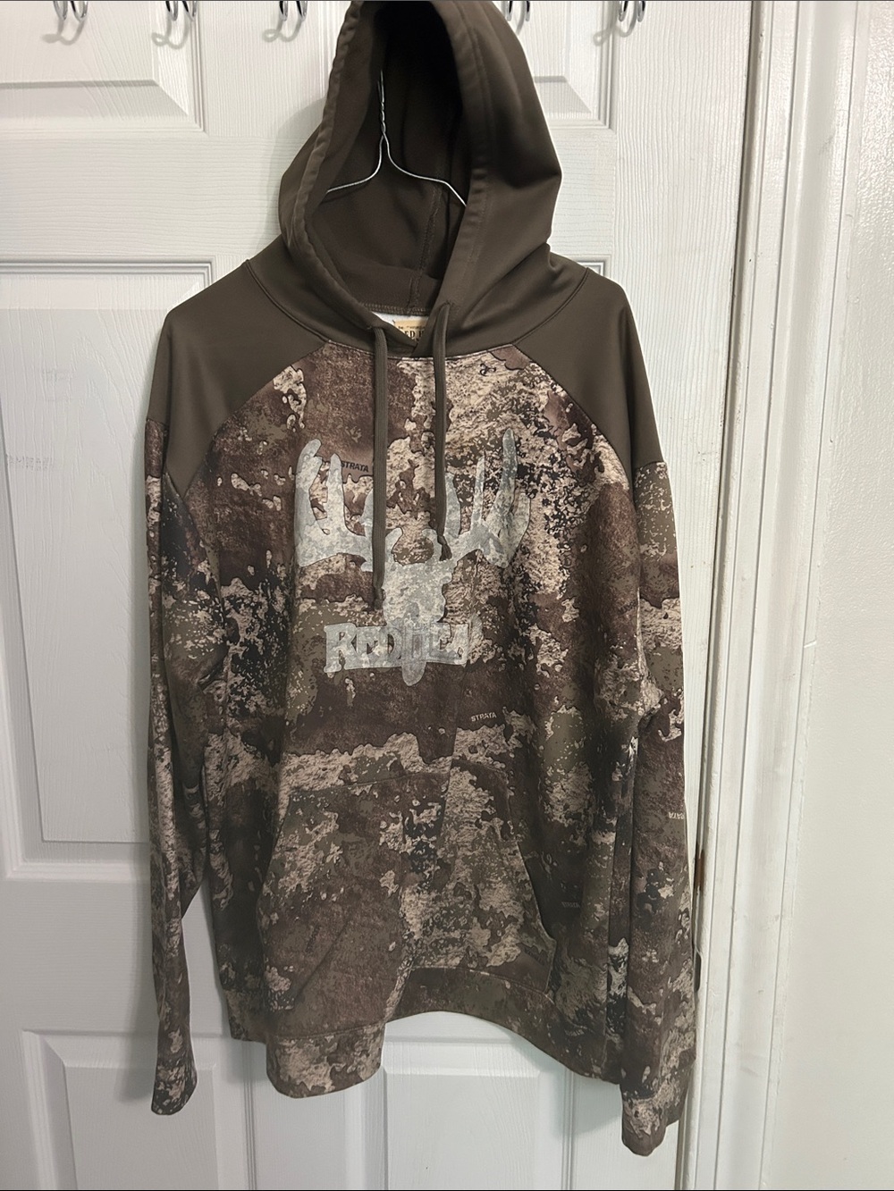 RedHead Brown Camo Hooded Pullover with Antler Logo